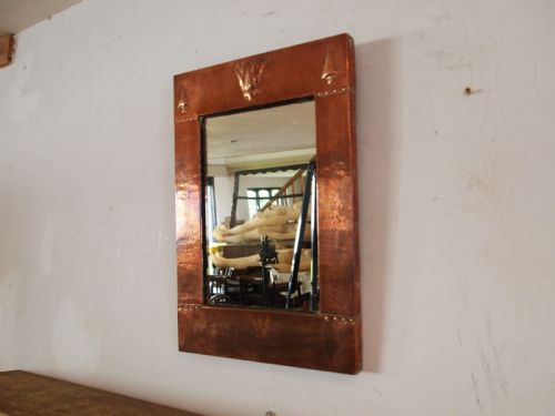 MIRROR VERY RARE LIBERTY ARTS CRAFTS COPPER C1900 - ADDITIONAL PHOTO 2