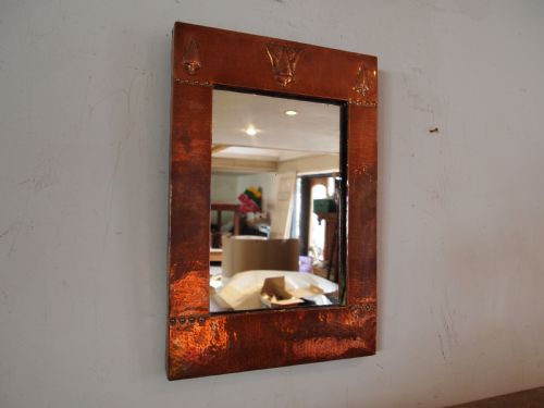 MIRROR VERY RARE LIBERTY ARTS CRAFTS COPPER C1900 - ADDITIONAL PHOTO 3