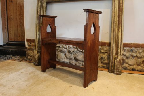 LIBERTY CO ARTS AND CRAFTS OAK WINDOW SEAT BENCH SETTLE C1900 - ADDITIONAL PHOTO 1