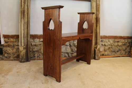 LIBERTY CO ARTS AND CRAFTS OAK WINDOW SEAT BENCH SETTLE C1900 - ADDITIONAL PHOTO 4