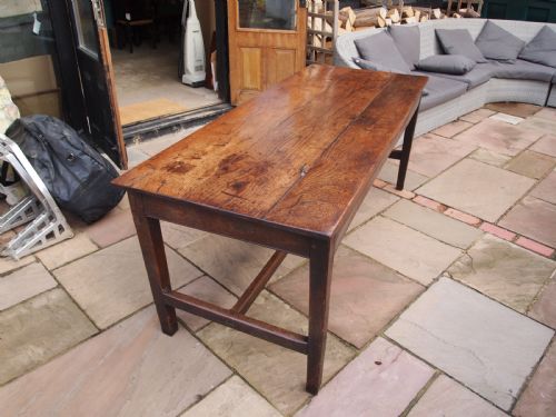TABLE RARE STUNNING GEORGE II OAK REFECTORY FARMHOUSE DINING C1740 - ADDITIONAL PHOTO 14