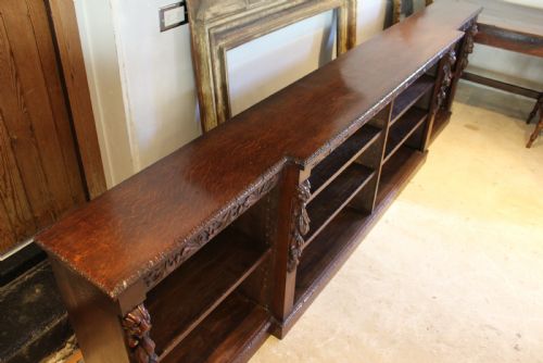 BOOKCASE RARE STUNNING LARGE VICTORIAN CARVED OAK C1880 - ADDITIONAL PHOTO 6