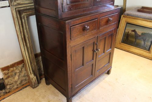CUPBOARD RARE SMALL WELSH OAK CWPWRDD DEUDDARN C1790 - ADDITIONAL PHOTO 3