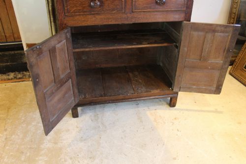 CUPBOARD RARE SMALL WELSH OAK CWPWRDD DEUDDARN C1790 - ADDITIONAL PHOTO 15