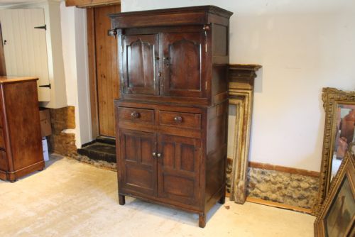 CUPBOARD RARE SMALL WELSH OAK CWPWRDD DEUDDARN C1790 - ADDITIONAL PHOTO 18