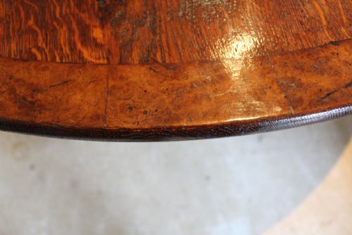 TABLE GEORGE II STYLE WAKE OAKBURR OAK SEATS 12 FINE QUALITY C1930 - ADDITIONAL PHOTO 15