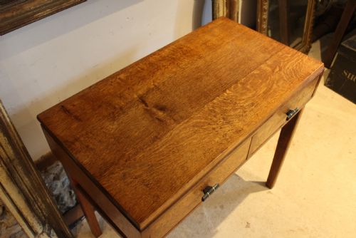 TABLE ART DECO OAK SIDE HALL CONSOLE LAMP C1925 - ADDITIONAL PHOTO 6