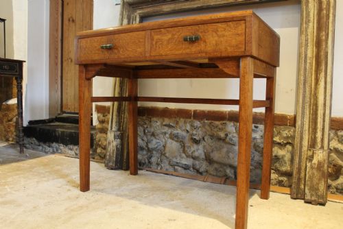 TABLE ART DECO OAK SIDE HALL CONSOLE LAMP C1925 - ADDITIONAL PHOTO 8