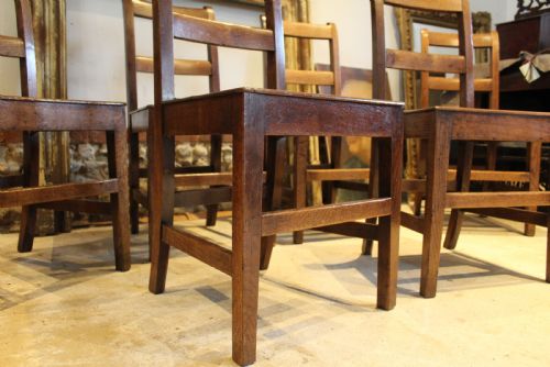 CHAIRS RARE SET OF 6 WELSH OAK DINING CHAIRS C1820 - ADDITIONAL PHOTO 1