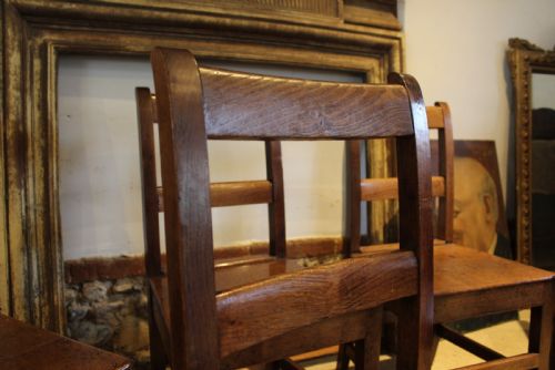 CHAIRS RARE SET OF 6 WELSH OAK DINING CHAIRS C1820 - ADDITIONAL PHOTO 4