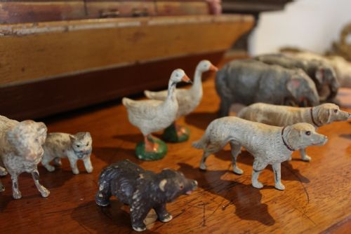 NOAH'S ARK EDWARDIAN FOLK ART ANIMALS NOAH AND WIFE C1900 - ADDITIONAL PHOTO 11