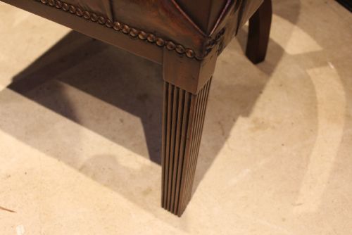 CHAIRS PAIR OF OUTSTANDING LIBRARY OR DESK CHAIRS C1910 - ADDITIONAL PHOTO 4