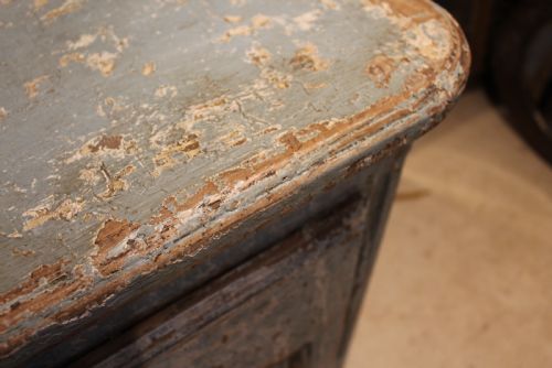 CUPBOARD PANTRY LINEN FRENCH CHESTNUT ORIGINAL PAINT C1780 - ADDITIONAL PHOTO 1