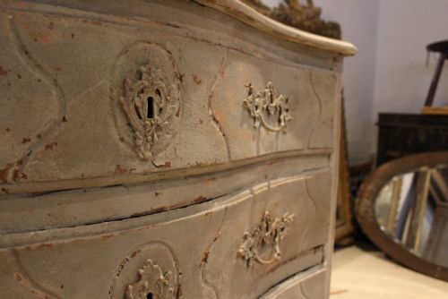 CHEST OF DRAWERS COMMODE FRENCH OAK C1750 - ADDITIONAL PHOTO 2