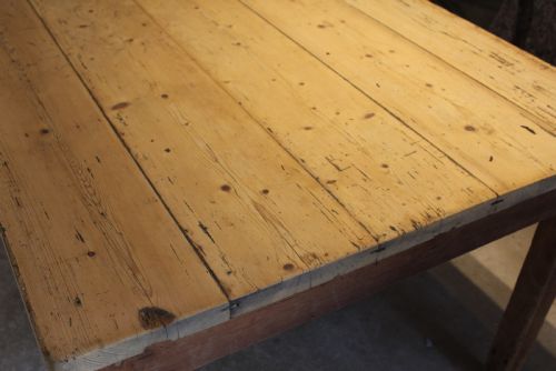TABLE REFECTORY FARMHOUSE DINING PINE SEATS 8 EARLY VICTORIAN C1840 - ADDITIONAL PHOTO 1