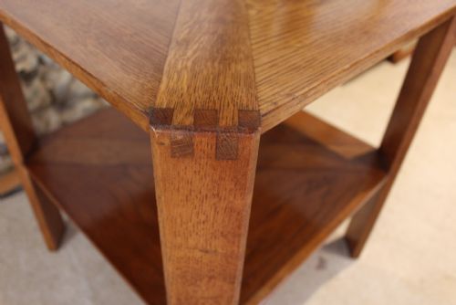 TABLE ARTS AND CRAFTS OAK RARE ROBIN NANCE ST IVES C1935 - ADDITIONAL PHOTO 1