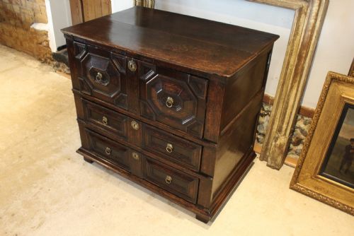 CHEST OF DRAWERS EXCEPTIONAL CHARLES II SMALL OAK C1680 - ADDITIONAL PHOTO 5