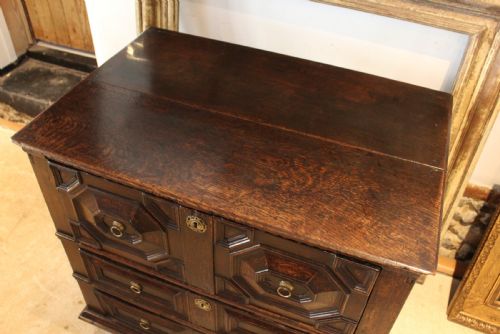 CHEST OF DRAWERS EXCEPTIONAL CHARLES II SMALL OAK C1680 - ADDITIONAL PHOTO 7