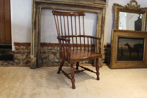 CHAIR RARE SCOTTISH WINDSOR DARVEL ARMCHAIR C1860 - ADDITIONAL PHOTO 9
