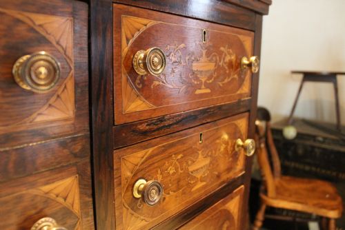 CHEST OF DRAWERS FINE INLAID ROSEWOOD VICTORIAN C1870 EDWARDS AND ROBERTS - ADDITIONAL PHOTO 1