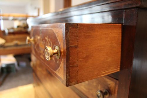 CHEST OF DRAWERS FINE INLAID ROSEWOOD VICTORIAN C1870 EDWARDS AND ROBERTS - ADDITIONAL PHOTO 2
