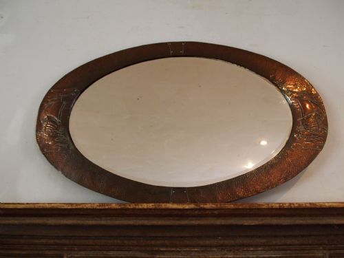MIRROR ARTS AND CRAFTS COPPER NEWLYN ATTR C1900 - ADDITIONAL PHOTO 9