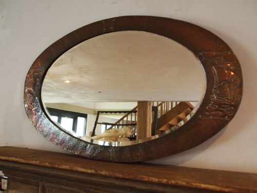 MIRROR ARTS AND CRAFTS COPPER NEWLYN ATTR C1900 - ADDITIONAL PHOTO 10