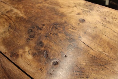 TABLE REFECTORY FARMHOUSE RARE BURR OAK SEATS 8 C1820 - ADDITIONAL PHOTO 2