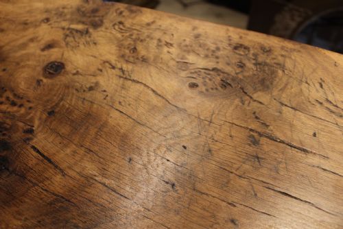 TABLE REFECTORY FARMHOUSE RARE BURR OAK SEATS 8 C1820 - ADDITIONAL PHOTO 8