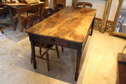 TABLE REFECTORY FARMHOUSE RARE BURR OAK SEATS 8 C1820 - ADDITIONAL PHOTO 12