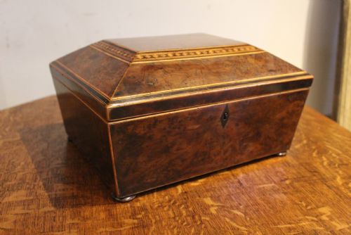 RARE BURR YEW REGENCY JEWELLERY BOX C1825 - ADDITIONAL PHOTO 10