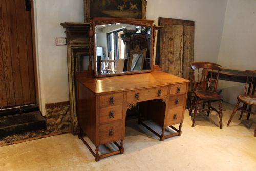 FINE SHAPLAND AND PETTER OAK ARTS CRAFTS DRESSING TABLE C1900 - ADDITIONAL PHOTO 9