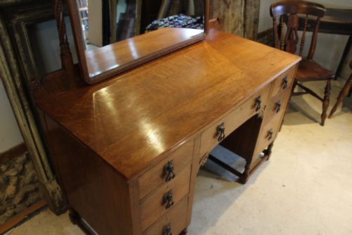 FINE SHAPLAND AND PETTER OAK ARTS CRAFTS DRESSING TABLE C1900 - ADDITIONAL PHOTO 10