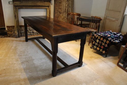 TABLE STUNNING REFECTORY FARMHOUSE DINING OAK GEORGE III SEATS 8 C1770 - ADDITIONAL PHOTO 11
