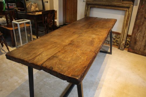 TABLE RARE 16TH CENTURY ELM REFECTORY DINING FARMHOUSE SEATS 8 C1580 - ADDITIONAL PHOTO 8