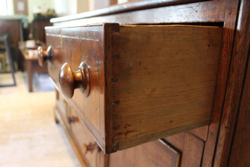 DRESSER RARE BURR OAK GEORGE III SIDEBOARD C1790 - ADDITIONAL PHOTO 1