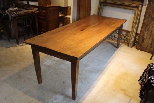 TABLE REFECTORY FARMHOUSE DINING TEAK SEATS 10 C1920 - ADDITIONAL PHOTO 2