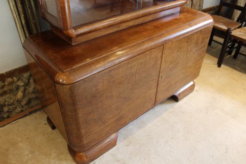 DISPLAY STUNNING ART DECO WALNUT CABINET MANNER OF EPSTEIN C1930 - ADDITIONAL PHOTO 7