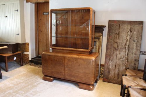 DISPLAY STUNNING ART DECO WALNUT CABINET MANNER OF EPSTEIN C1930 - ADDITIONAL PHOTO 10