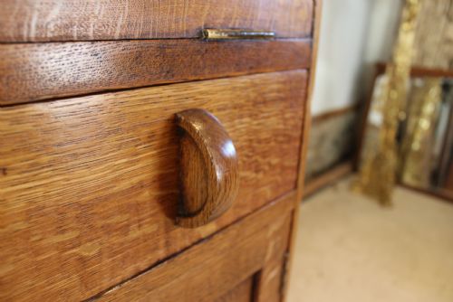 fig 2. Heals Arts and Crafts Oak tallboy cupboard c1920