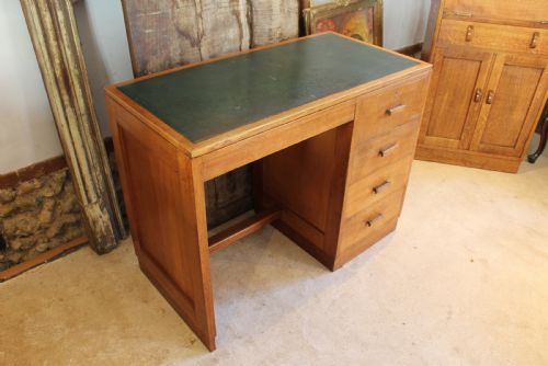 fig 1. Heals Oak desk Voysey family Arts and Crafts c1920
