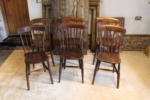 chairs true set of six victorian windsor dining c1870 - CATEGORY: ANTIQUE CHAIRS - DATED 1870