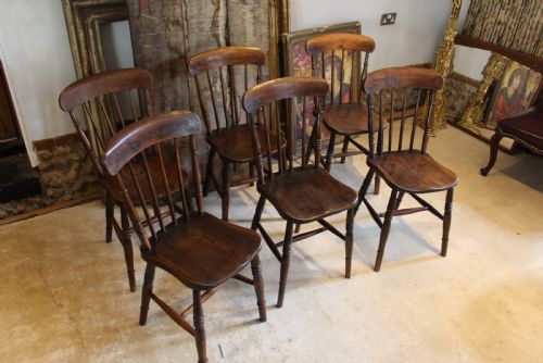 CHAIRS TRUE SET OF SIX VICTORIAN WINDSOR DINING C1870 - ADDITIONAL PHOTO 7
