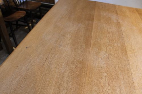 TABLE VICTORIAN OAK REFECTORY FARMHOUSE DINING C1890 - ADDITIONAL PHOTO 8