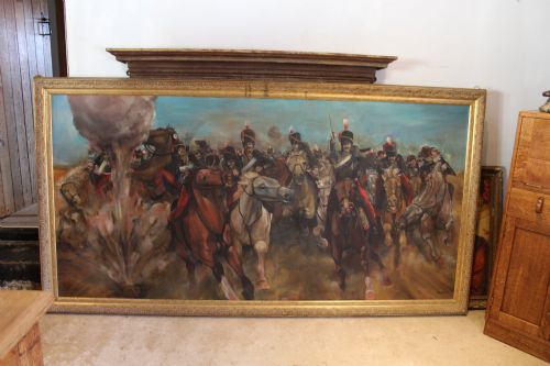 HUGE OIL ON CANVAS THE CHARGE OF THE LIGHT BRIGADE ANDREW PARK - ADDITIONAL PHOTO 9