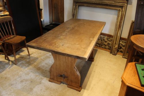 TABLE REFECTORY FARMHOUSE DINING OAK THE MUSIC HOUSE NORWICH C1900
