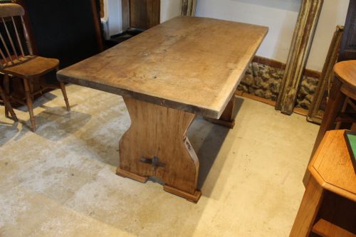 TABLE REFECTORY FARMHOUSE DINING OAK THE MUSIC HOUSE NORWICH C1900 - ADDITIONAL PHOTO 2