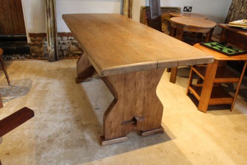TABLE REFECTORY FARMHOUSE DINING OAK THE MUSIC HOUSE NORWICH C1900 - ADDITIONAL PHOTO 3