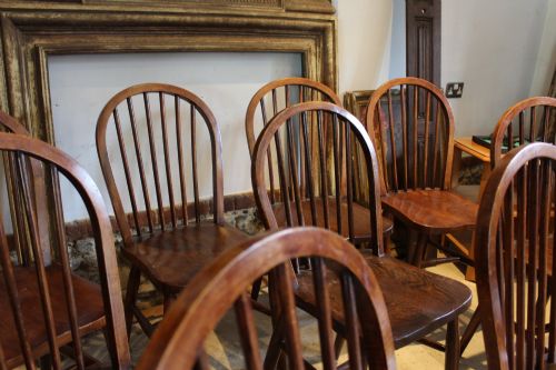 CHAIRS RARE SET OF 10 EDWARDIAN ELM WINDSOR C1910 - ADDITIONAL PHOTO 4