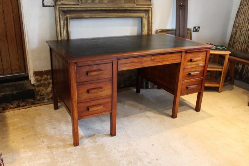 DESK MODERNIST ART DECO WALNUT DESK C1930